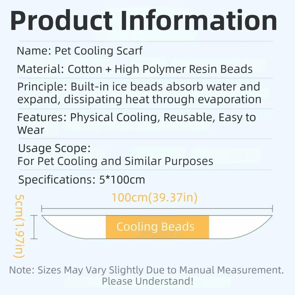 2Pcs Breathable Towel Pet Cooling Ice Scarf Cute Print Pet Cool Neck Ring Outdoor Travel