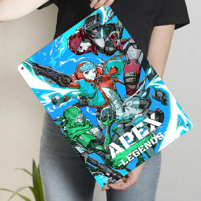 

Apex Legends Game Character Metal Wall Art Decorative Painting for Home Office Gaming Room Decoration 20x30cm（7.8x11.8inch）