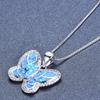 Hot Selling Multiple White Edged Small Diamond Butterfly Shaped Pendant Necklaces