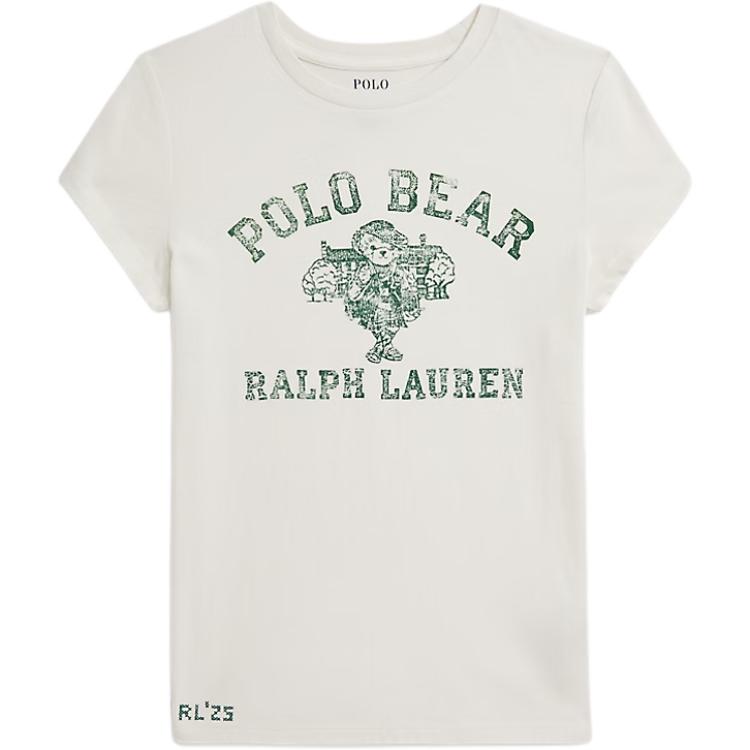 

Polo Ralph Lauren Polo Bear Letter Cotton Knit Short Sleeve T-Shirt Kids tops 313979039-001 XL