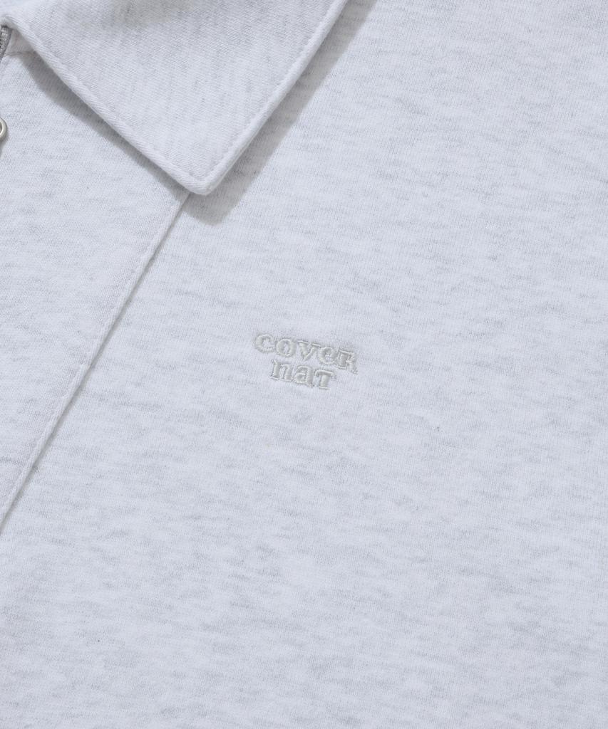 COVERNAT WOMAN Collared Half Zip Sweatshirt Heather Gray