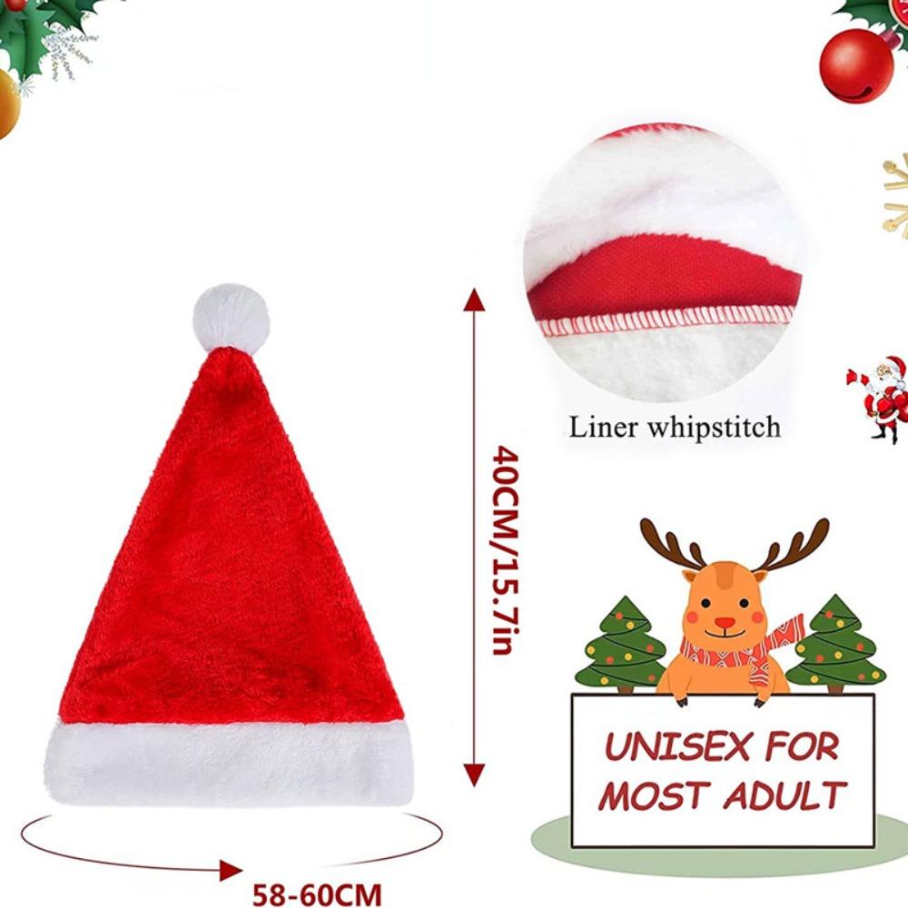 1/2/4PCS Merry Christmas Hats Santa Claus Hats for Adults Kids Red Xmas Caps Women Men New Year Festival Party Decoration Gifts