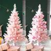 Christmas Tree Pink Rose Red Artificial Christmas Tree Crafts Party Decorations Window Ornaments Gift for Living Room Xmas Tree