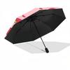 1pc Strawberry Pattern Automatic Open/Close Umbrella, Portable Folding Umbrella for Travel, Themed Events089