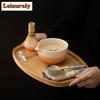 2pc/lot Gradient Color Conch Ceramic Tea Set Complete Set Japanese Matcha Set Kit Tea Ceremony Kitchen Supplies for Tea Lovers