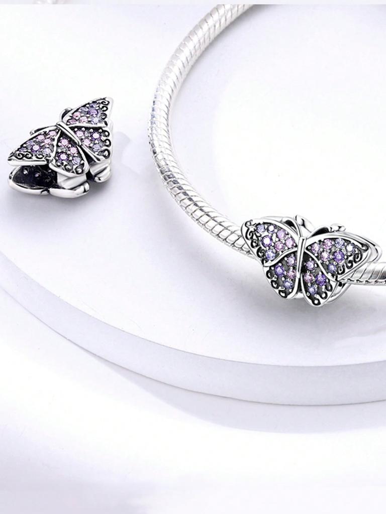 Charms Plata Colorful Butterfly Sunflower Beads Copper Plated Fit Copperoriginal Bracelet For Jewelry Making Diy Charm