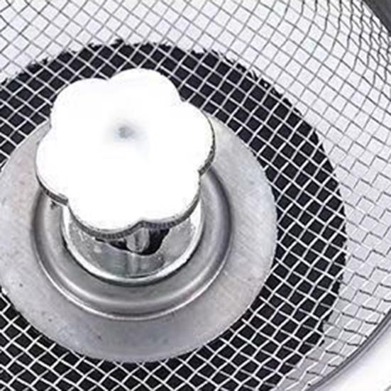 Kitchen Sink Filter Rustproof High-density Stainless Steel Mesh Bath Drain Stopper for Restaurant