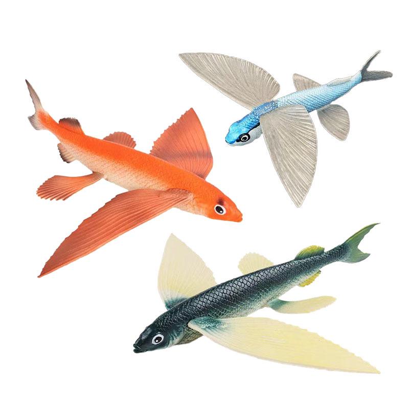 Large Realistic Flying Fish Model Toy for Children's Science Education