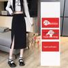 2024 Spring Trendy Black High Waist Bodycon A-line Midi Skirt for Women