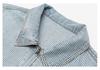 Spring Autumn Men's Classic Striped Retro Washed Ice Blue Denim Jacket W515