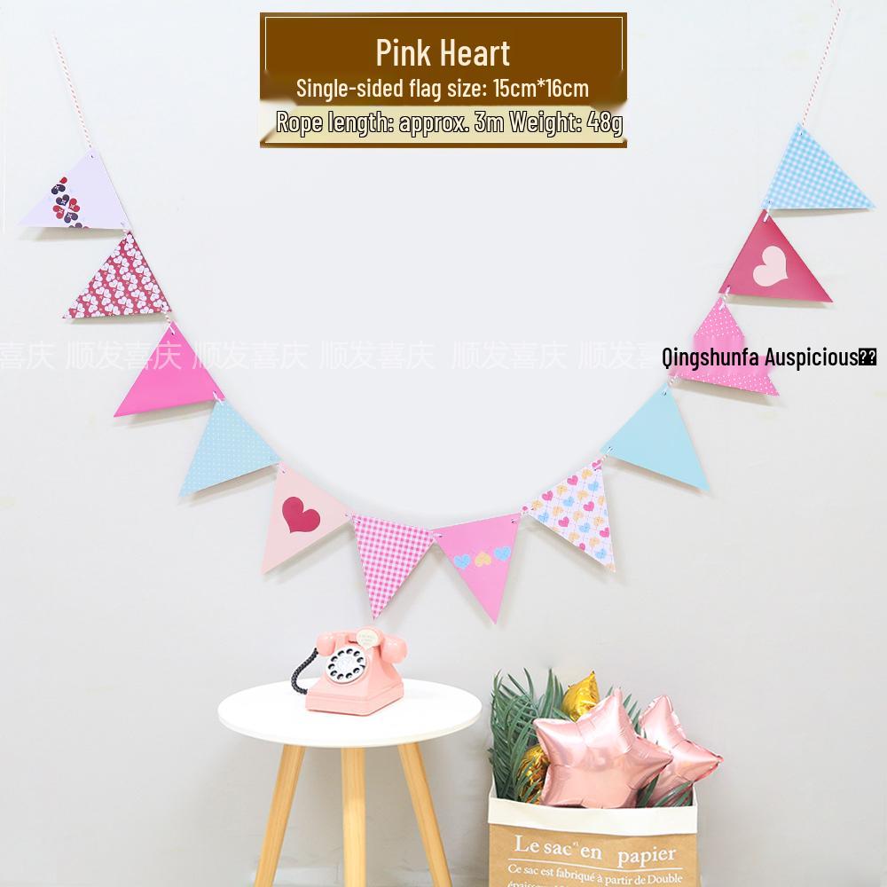 Children s Day Graduation Party Flags - Colorful Cartoon Triangle Decorations for Birthdays & Kindergarten
