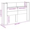 Headboard Cabinet with LED Lighting and Shelf White 160 x 16.5 x 103.5 cm