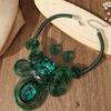 Crystal Gem Vintage Beads Necklaces Irregular Banquet Jewelry  Evening