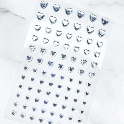 Face Sticker, Jewelry Makeup, Cubic Jewelry Sticker, Tattoo, Face Painting, Festival Stage Makeup, Fashion Sticker, 1 Piece, 7. Ice Heart