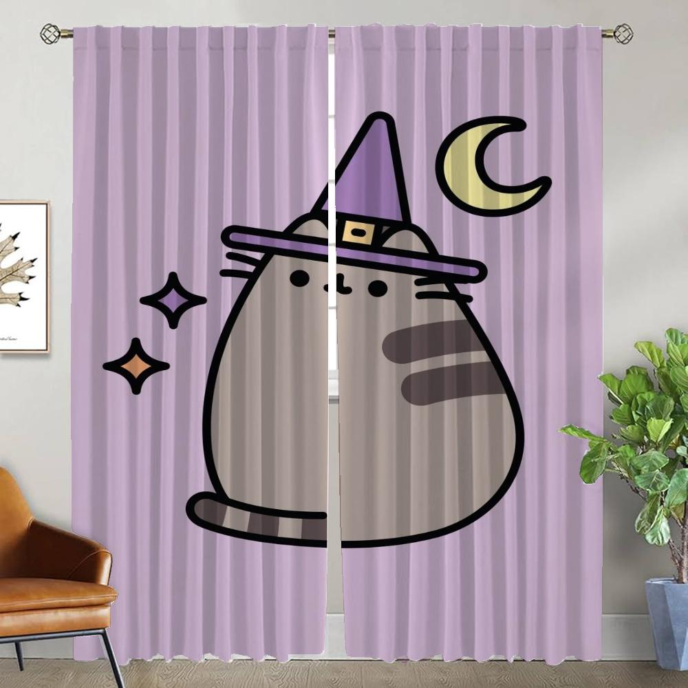 

Кухонні штори Pusheen для вітальні, шторна перегородка, тюль для спальні, домашні інтер єрні штори, 2 штуки, затемнюючі, елегантні W132xH160cmx2pcs-CL