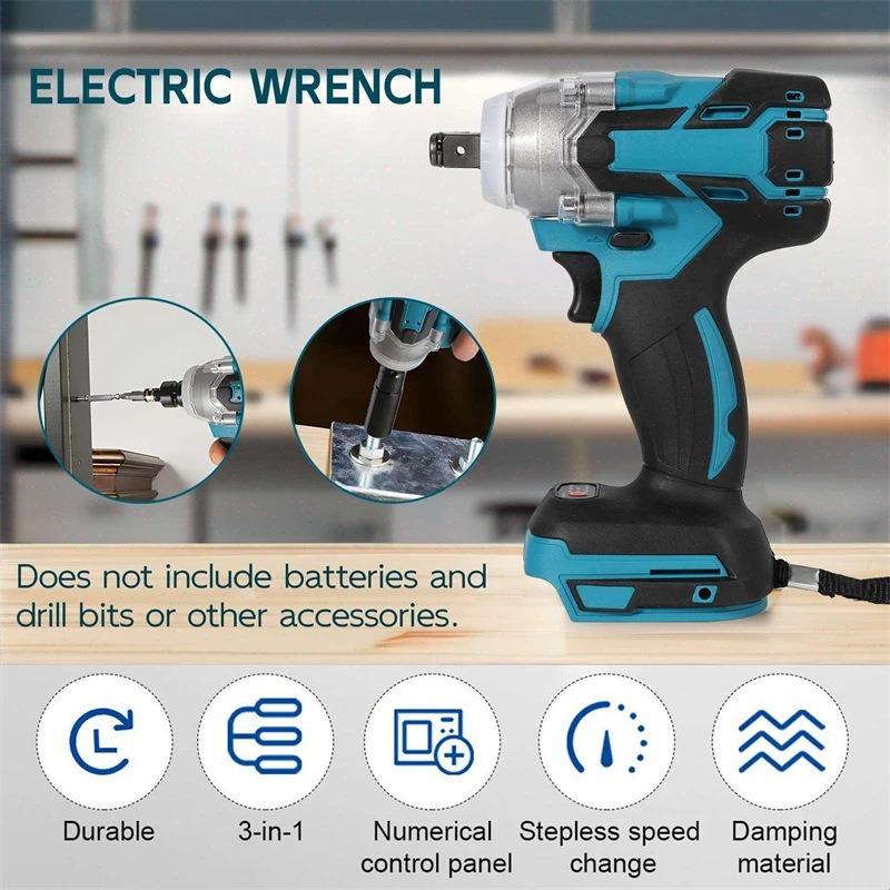 21V Brushless Electric Wrench Hand Drill Driver Dual Purpose Power Tool