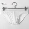 Men Briefs Mid-rise High Elasticity Tight Fit Breathable Panties Solid Color Mesh Stitching Sexy Underwear Daily Wear