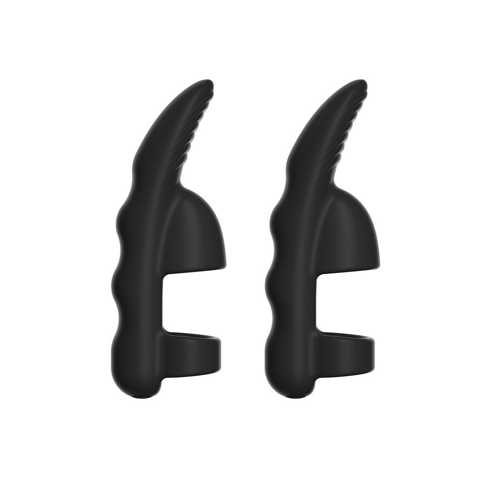 Electro Shock Penis Massager Finger Sleeve Vibrators for Male Glans G-point Stimulator Delayed Ejaculation Trainer Ring Sex Toys
