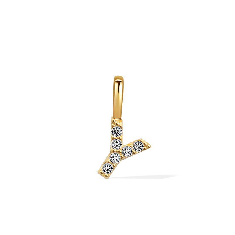 Minimalist Rhinestone Letter Pendant 26 Alphabet Charms For DIY Necklace Bracelet Personalized Jewelry Accessory