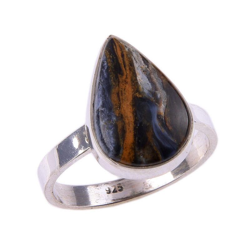 Natural Pietersite Gemstone Handmade 925 Solid Sterling Silver Ring Size 7 Z1A37