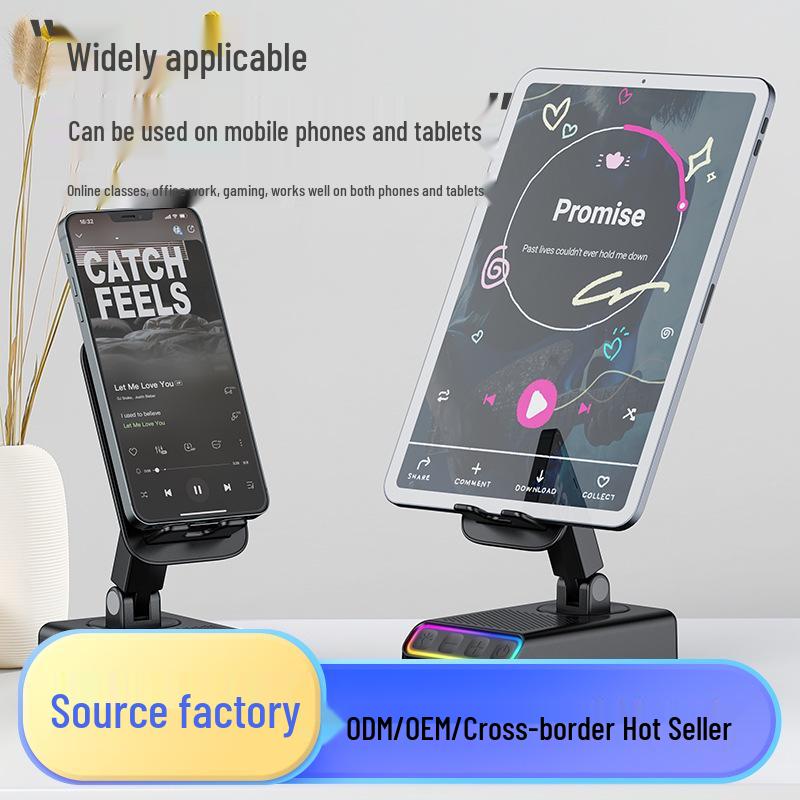 RGB Bluetooth Speaker with Mobile Stand & Power Bank - Ships Same Day