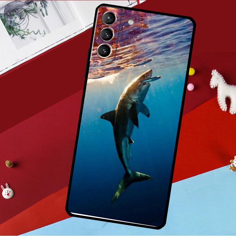 Ozean Hai Zahn Fisch Hülle Für Samsung Galaxy S26 S25 S23 S22 S20 S24 Ultra S9 S10 Plus S21 FE S25 FE Handyhülle