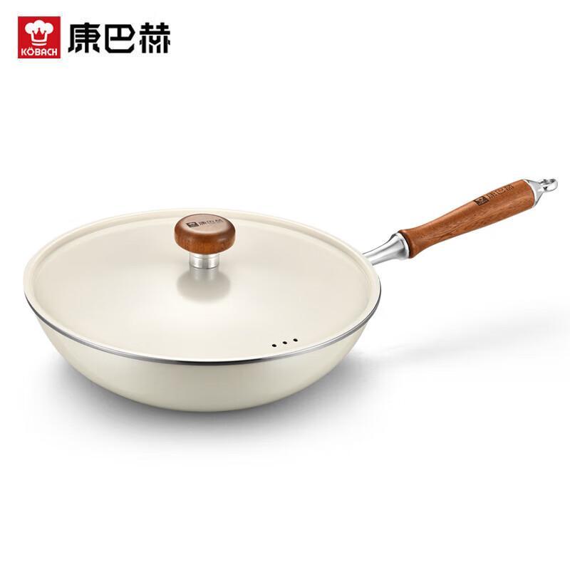 Kangbach 32cm Titanium Non-Stick Enamel Wok