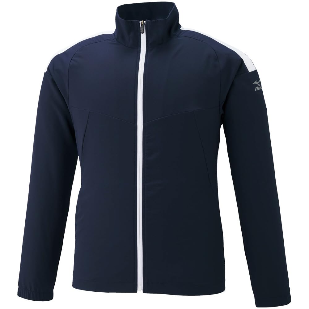 

Mizuno Training Cross UV Protection Dynamotion Fit Sports Size L Jacket, Sweat-Wicking, Quick-Drying, (UPF 50+), Jersey, K2JC1130, Men s, Navy/White,