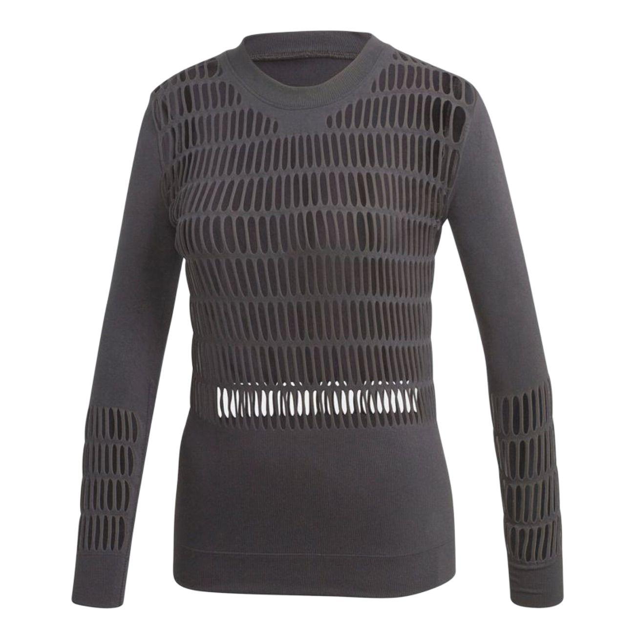 Adidas Simple Round Neck Pullover Long Sleeve T-Shirt Women tops DY4182 M