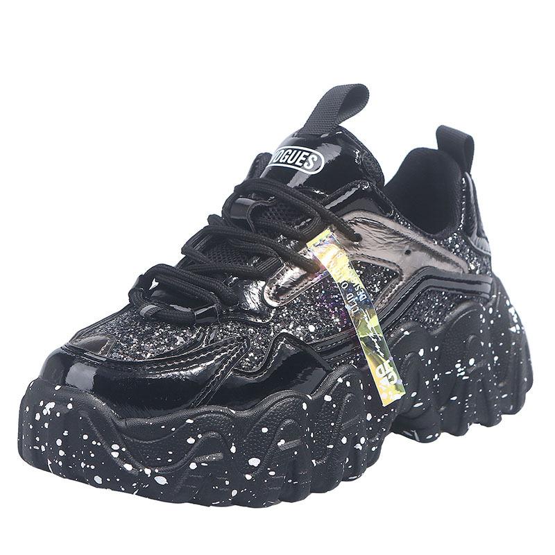 Wholesale Women Casual Footwear High Platform Sneakers Thick Sole Wedge Shoes for Ladies