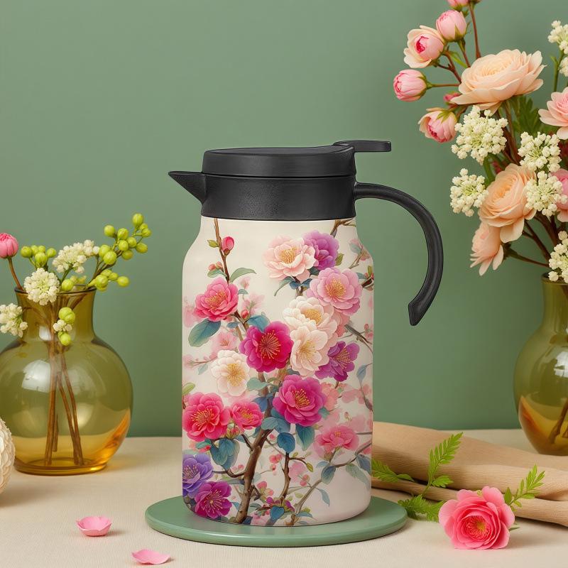 Guochao Large Capacity Insulated Teapot with Tea-Water Separator for Home