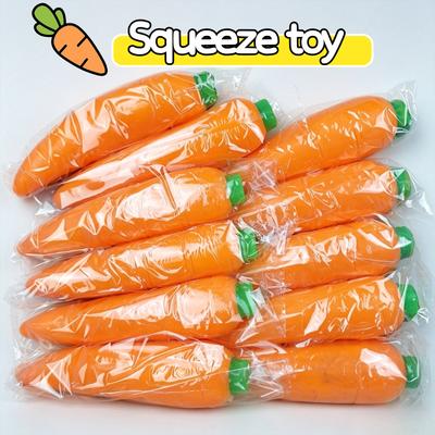 Carrot Vegetable Stress Toy Sensory Toys Squishy Stress Reliefing Pinch Toy Fidget Decompression Sensory Toy For Kids Adult Gift