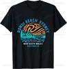 Vintage Retro Bondi Beach Sydney Australia Surfer Beach T-Shirt Print On Demand Customizablecasual Streetwear Printed T-shirt