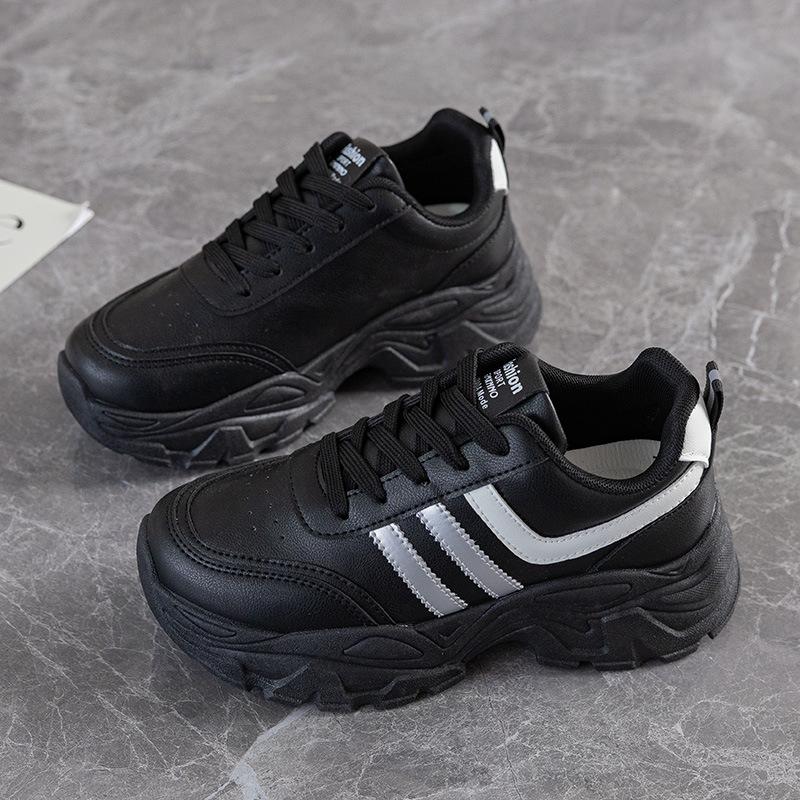 Women's Retro Casual Breathable Thick Bottom Trainers Running Shoes Fashion Hundred Slip Resistant Wearable Shock Absorbing Comfortable Sneakers