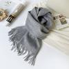 Women S Thick Warm Wool Scarf With Printed Logo For Winter Fashion