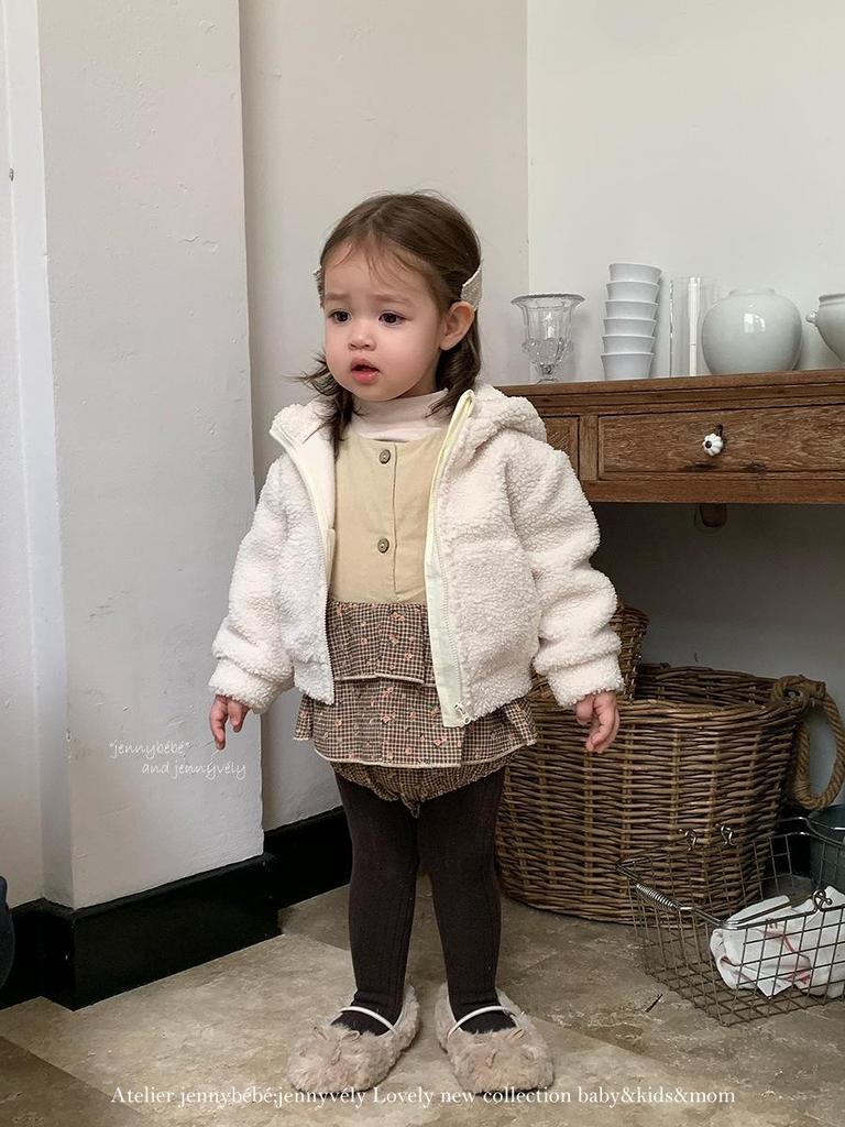 Children's Bunny Ear Lambswool Jacket - 2025 New Korean Style Warm Autumn Winter Coat for Baby Girls