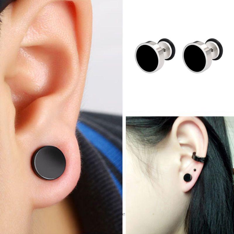 1 pár 16G stříbrných kulatých náušnic pro ženy muže, 316L nerezová ocel chrupavka tragus helix piercing šperky