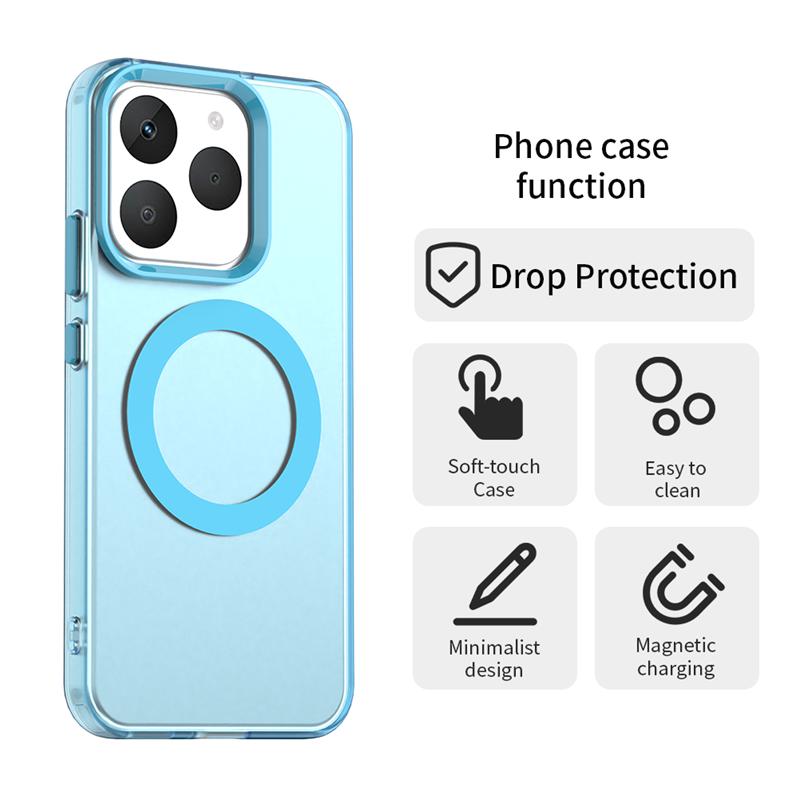 For Realme 15T Case Realme 15T 5G Cover Magnetic Matte Durable Bumper Shell Protective Back Phone Cases For Realme 15T Funda