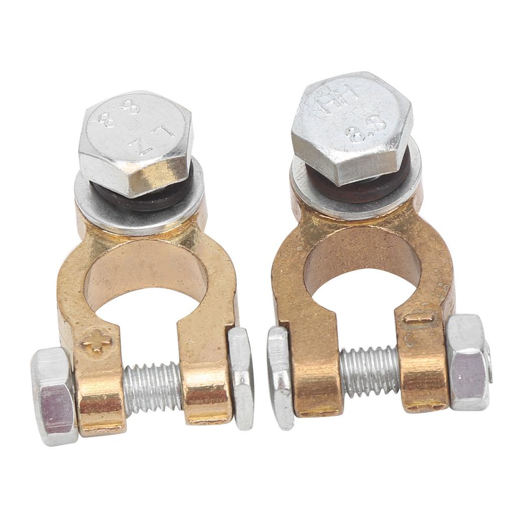 4pcs Battery Cable Terminal 300A Brass Battery Terminal Connector M10 for Automobiles Trucks Caravan