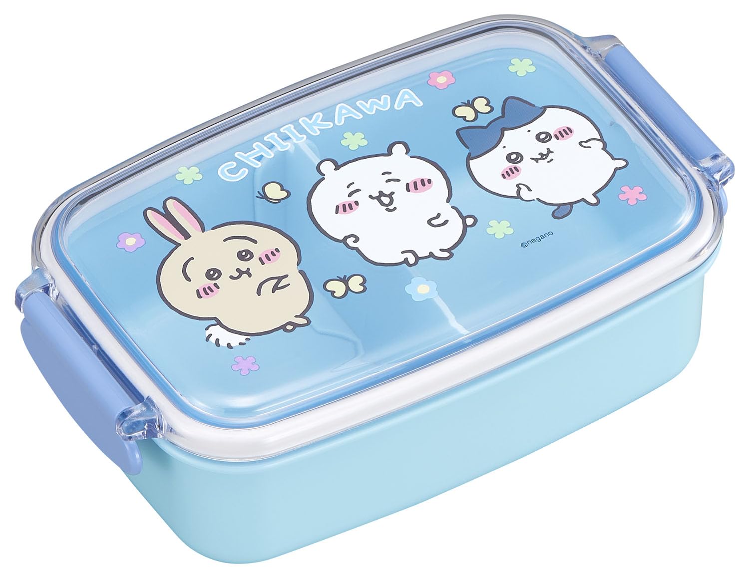 

OSK Bento Box Chikawa Lunch Box (with Dividers) 500ml Made in Japan Antibacterial PL-1R Blue