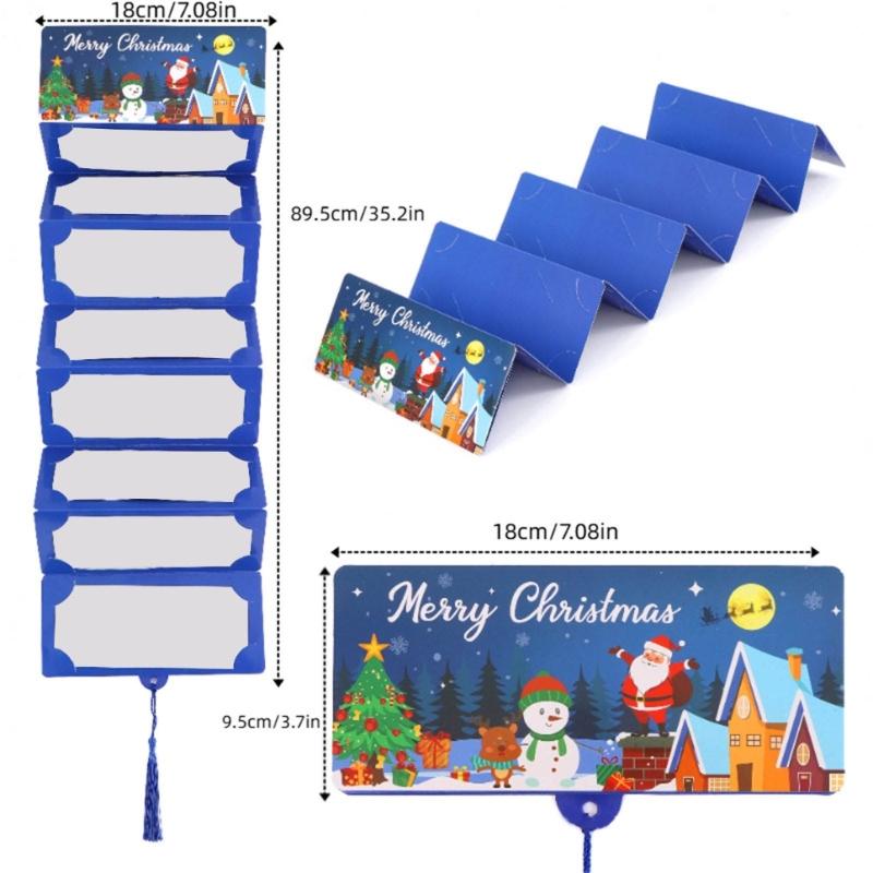 Festival Santa Design 10 Compartment Cash Envelopes Holiday Gift Box Durable Paper Christmas Party Essential