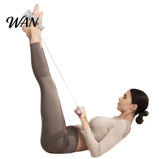 Oefenweerstandsbanden Pedaalband met Handvat, Verstelbare Buik Taille Arm Benen Krachttraining Workout Band, Sit-Up Spantouw Enkel