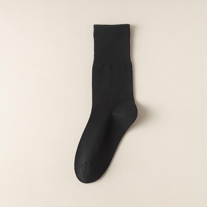 

Women s Mid-Calf Cotton Socks: Autumn to Spring, Solid Color, Slouchy, Antibacterial, Deodorizing, Seamless, Postpartum. One Size 36-40