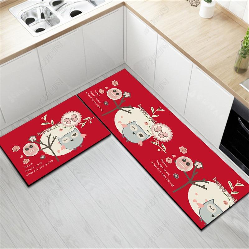 

Waterproof Anti Slip Kitchen Mat Absorbent Oil Resistant Dirt Proof Easy Clean Home Entrance Floor Carpet Rug 40X60cm one piece