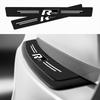 EFG1 4PCS Car Door Sill Protector Plate PU Leather Carbon Fiber Threshold Anti-Scratch Bumper Car Sticker for VW Rline Golf Beetle B6