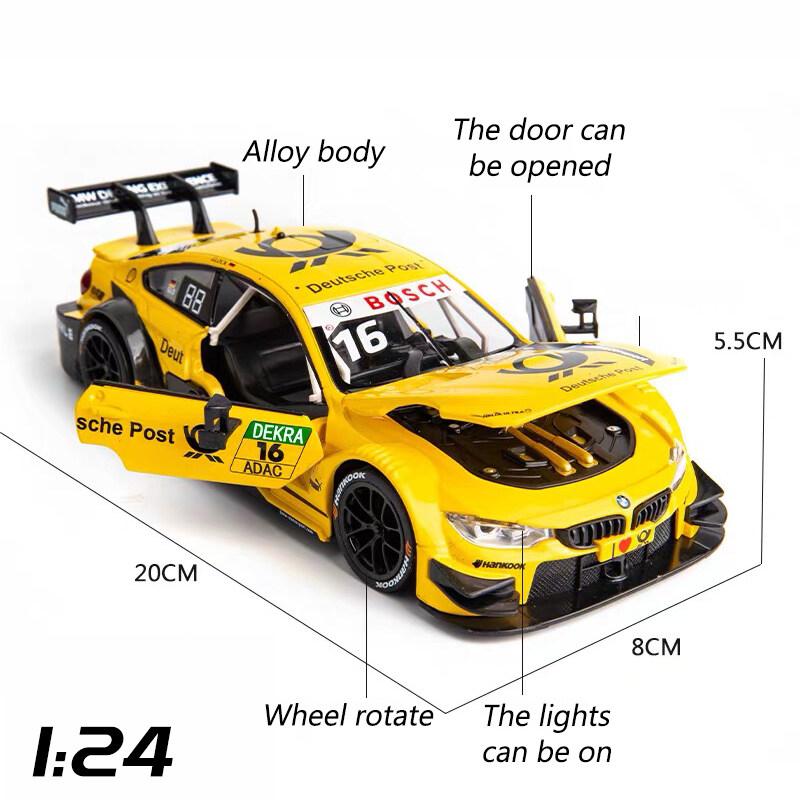 Model de mașină la scară 1/24 pentru BMW IM M4 GT3 mașină de curse sport mașină de curse model de jucărie din aliaj de metal turnat prin presare, copie în miniatură