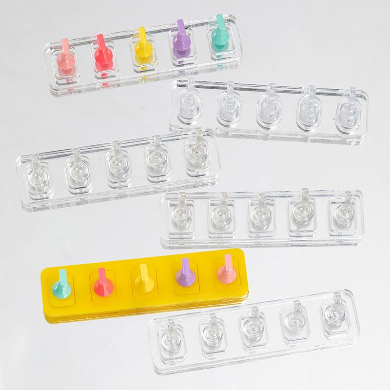 Nail Stand Non-Magnetic False Nail Tips Holder For Cat Eye Gel Press On Nails Display Rack Acrylic Nail Painting 1/5/10 Grids