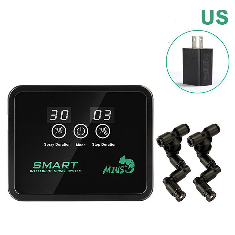 Sistema di Nebulizzazione Intelligente Nebbia Terrario Foresta Pluviale Kit Sistema di Nebulizzazione a Tempo Rettile Nebulizzatore Terrari Umidificatore Timer Elettronico