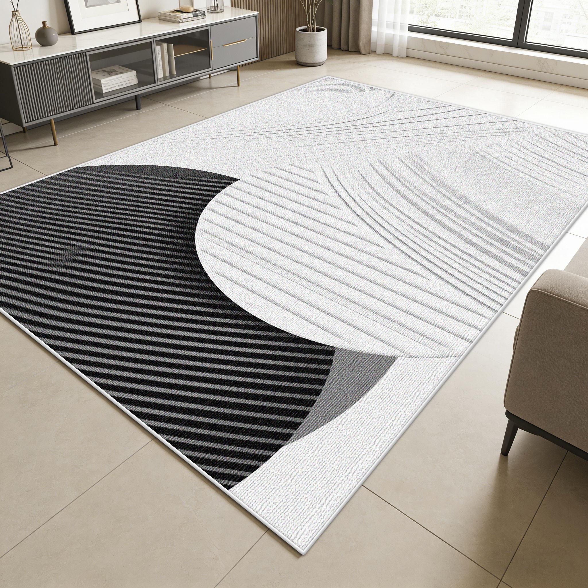 

Nordic Minimalism Decoration Large Living Room Carpets Irregular Striped Design Washable Soft Rug Bedroom Sofa Area Floor Mat 60x90cm