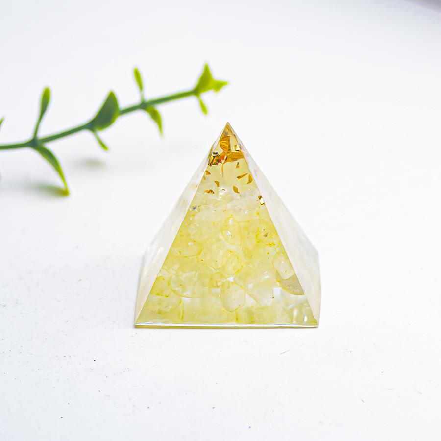 Geometric Crystal Geometric Pyramid Decor For Home Office Gift With Unique Mineral Stones